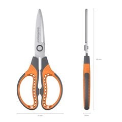 Käärid PROTECTOR 16,5cm, 3D terad, oranž-must riputuspakis цена и информация | Канцелярские товары | kaup24.ee