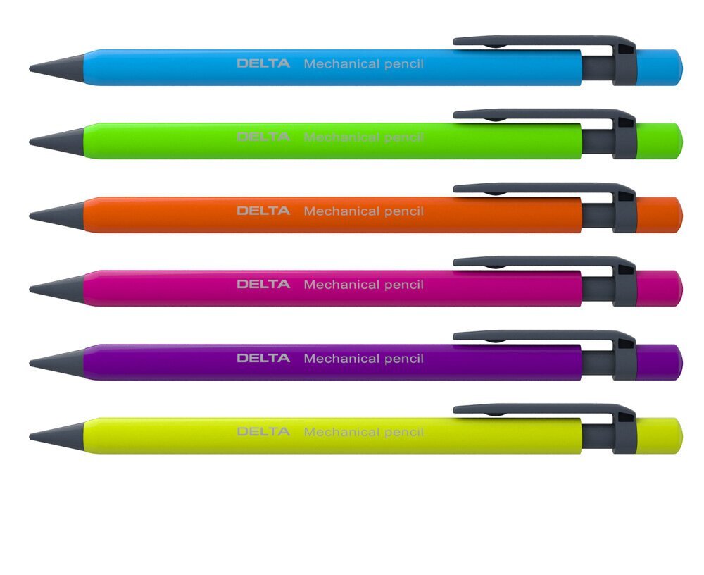 Mehaaniline pliiats DELTA 0.5, 6 erinevat korpuse värvi hind ja info | Kirjutusvahendid | kaup24.ee