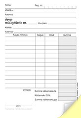 Blankett "Arve-müügitšekk A6 pikuti " 2x50 isekopeeruv цена и информация | Канцелярские товары | kaup24.ee