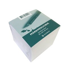 Märkmekuup 9x9x9 cm valge, liimitud цена и информация | Канцелярские товары | kaup24.ee