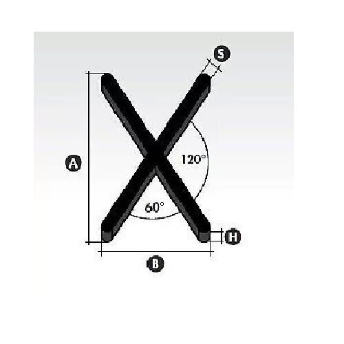 Plaatide ristid 3 mm, kuusnurksetele plaatidele, 200 mm (250 tk.) hind ja info | Seinaplaadid | kaup24.ee