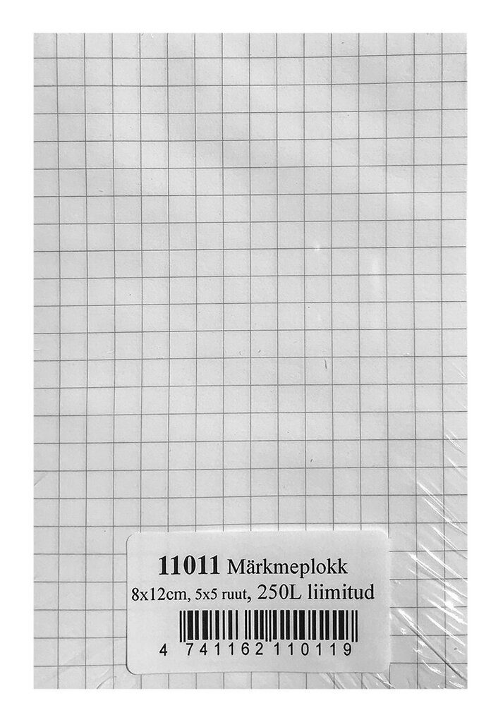 Märkmeplokk 80x120 mm, 5x5 ruut, 250 lehte, liimitud hind ja info | Kirjatarbed | kaup24.ee