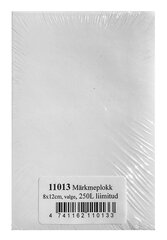 Märkmeplokk 80x120 mm, valge, 250 lehte, liimitud hind ja info | Kirjatarbed | kaup24.ee