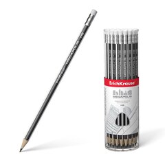 Harilik pliiats kummiga MEGAPOLIS HB, kolmnurkne plasttopsis hind ja info | Kirjatarbed | kaup24.ee