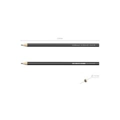Harilik pliiats kummita JET BLACK 100 HB, 4tk riputuspakendis hind ja info | Kirjatarbed | kaup24.ee