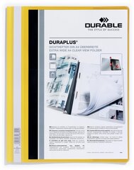 Папка с вкладышем и карманом Durable Duraplus, A4, желтая цена и информация | Канцелярские товары | kaup24.ee