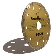 Алмазный диск турбо, для сухой/влажной резки, Ø125 мм; 22.2 мм цена и информация | Механические инструменты | kaup24.ee