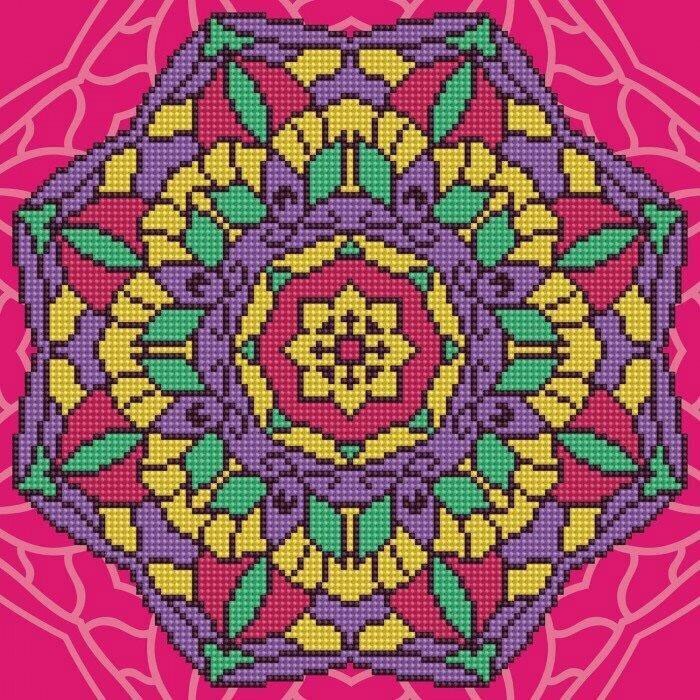 Teemantmosaiik Mandala, 32 x 40 hind ja info | Teemantmaalid, teemanttikandid | kaup24.ee