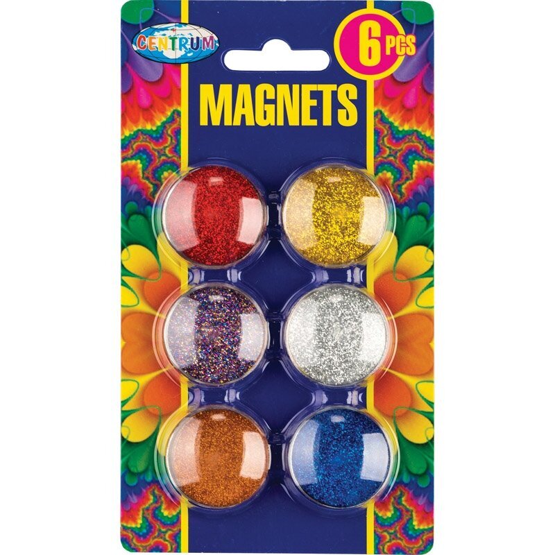 Tahvlimagnet GLITTER 30mm, 6tk pakendis hind ja info | Kirjatarbed | kaup24.ee