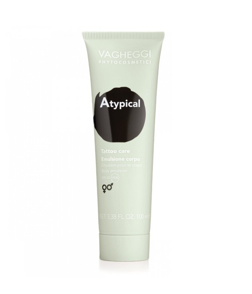 Niisutav ja kaitsev kehaemulsioon Vagheggi Atypical Tattoo care Body Emulsion SPF30, 100 ml цена и информация | Kehakreemid, kehaspreid | kaup24.ee