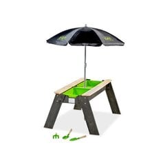 Песчано-водный стол с зонтом и садовым инвентарем, EXIT Aksent цена и информация | Песочницы, песок | kaup24.ee