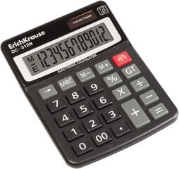 Калькулятор настольный ErichKrause® DC-312N, 12 разрядов цена и информация | Смягчает воду и защищает Вашу посудомоечную машину от извести. | kaup24.ee