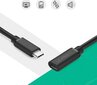 Pikenduskaabel USB Ugreen Type C 3.1 (female) - USB Type C 3.1 (male) 0,5 m, must (40574) hind ja info | Mobiiltelefonide kaablid | kaup24.ee