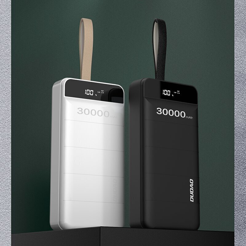 Akupank Dudao 30000 mAh 3x USB, LED lambiga, valge (K8s+ white) hind ja info | Akupangad | kaup24.ee