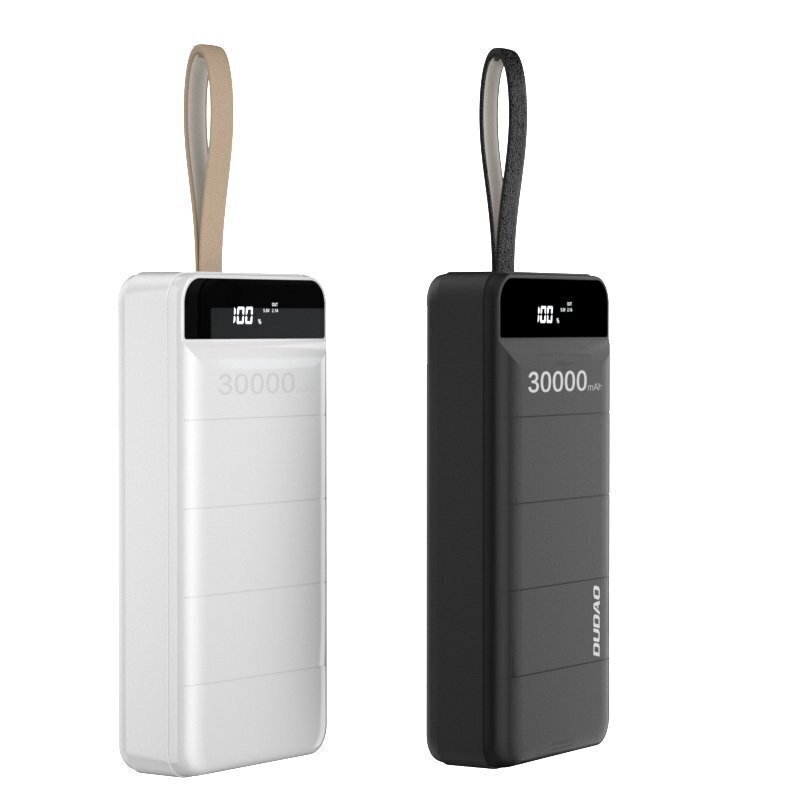 Akupank Dudao 30000 mAh 3x USB, LED lambiga, valge (K8s+ white) hind ja info | Akupangad | kaup24.ee