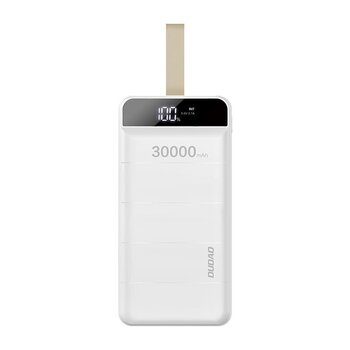 Внешний аккумулятор Dudao 30000 мАч 3x USB, со светодиодом, белый (K8s + white) цена и информация | Зарядные устройства Power bank | kaup24.ee