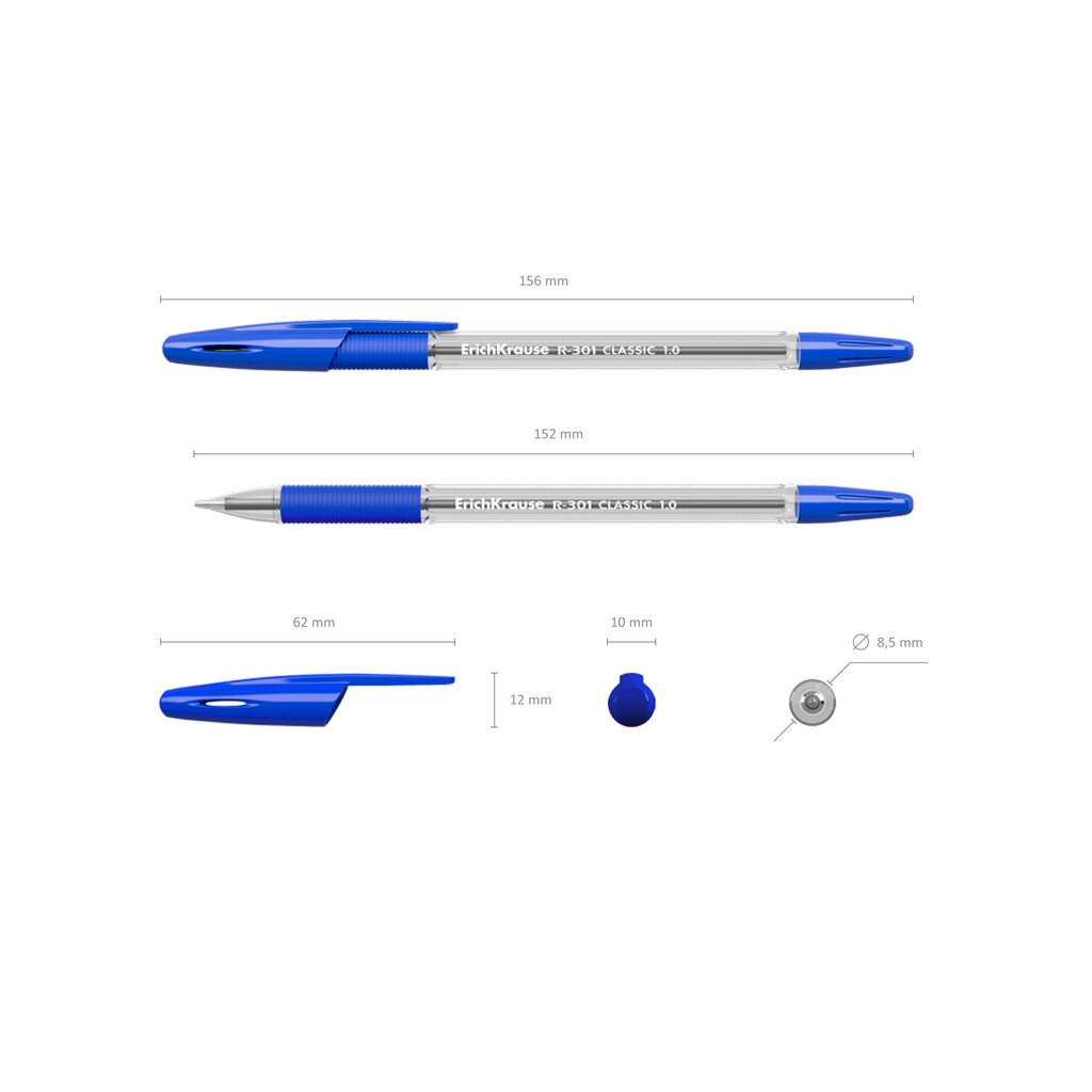 Pastapliiats R-301 CLASSIC 1.0 Stick&Grip, sinine цена и информация | Kirjutusvahendid | kaup24.ee
