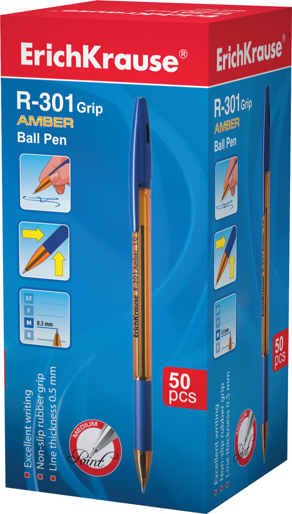 Pastapliiats R-301 AMBER Stick&Grip 0.7, sinine hind ja info | Kirjutusvahendid | kaup24.ee