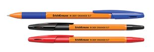 Ручка шариковая  синяя ErichKrause R-301 Orange Stick&Grip 0.7, цвет чернил синий (в пакете по 3 шт.) цена и информация | Письменные принадлежности | kaup24.ee