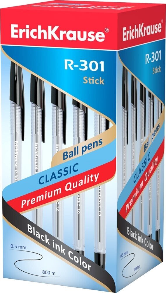 Pastapliiats R-301 CLASSIC 1.0 Stick, must hind ja info | Kirjutusvahendid | kaup24.ee