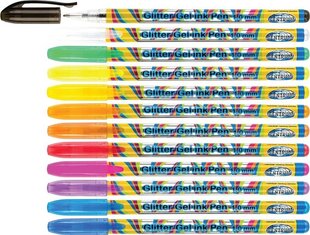 Kuulpliiats GLITTER Centrum 1.0, 12 värvi riputuspakis hind ja info | Kirjutusvahendid | kaup24.ee