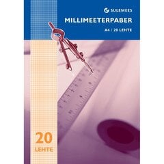Millimeeterpaber A4, 20 lehte liimplokk цена и информация | Тетради и бумажные товары | kaup24.ee