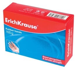 Банковская резинка ErichKrause®, длина 80 мм, цветная (в коробке-диспенсере по 100 г) цена и информация | Канцелярские товары | kaup24.ee