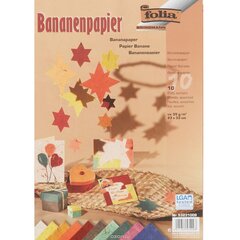 Käsitööpaber Folia 35g 23 x 33 cm (banaanipaber), 10 lehte цена и информация | Принадлежности для изготовления украшений, бисероплетения | kaup24.ee