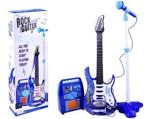 Elektrikitarr koos mikrofoniga, sinine цена и информация | Развивающие игрушки | kaup24.ee