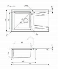 Deante кухонная мойка из гранита и нержавеющей стали Deante Prime ZSR T113, Anthracite цена и информация | Раковины на кухню | kaup24.ee