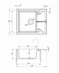 Deante granitinė virtuvinė plautuvė Deante Andante, ZQN_T11A, Anthracite цена и информация | Раковины на кухню | kaup24.ee