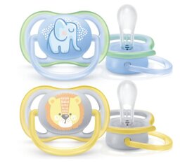 Силиконовая пустышка Philips Avent Ultra Air, 0-6 мес., SCF085/01, 2 шт. цена и информация | Соски на бутылочку | kaup24.ee