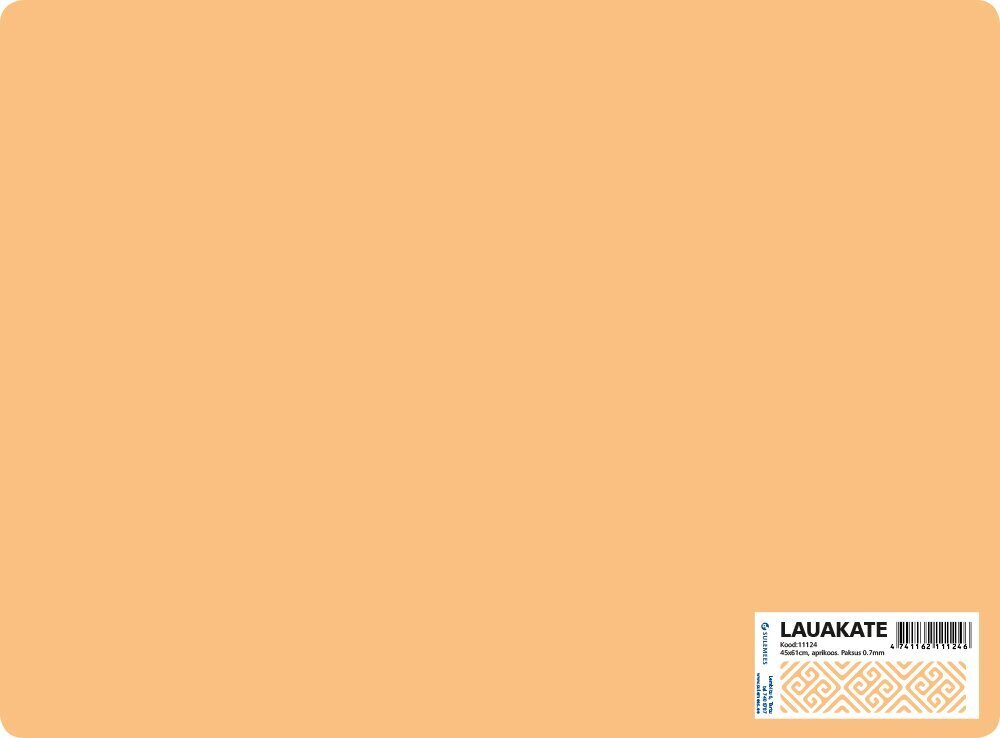 Lauakate 45x61 cm, oranž, 0,7 mm hind ja info | Laudlinad, lauamatid, servjetid | kaup24.ee