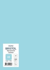 Kartong Bristol A4/200gr, taevasinine (08), 20 lehte pakis hind ja info | Kirjatarbed | kaup24.ee