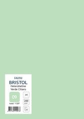Kartong Bristol A4/200gr, heleroheline (09), 20 lehte pakis цена и информация | Канцелярские товары | kaup24.ee