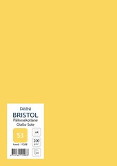 Kartong Bristol A4/200gr, päikesekollane (53), 20 lehte pakis цена и информация | Тетради и бумажные товары | kaup24.ee