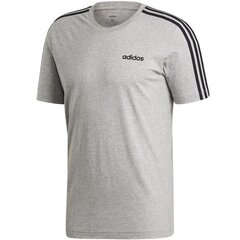 Adidas Essentials 3 Stripes Tee meeste t-särk, hall цена и информация | Мужская спортивная одежда | kaup24.ee