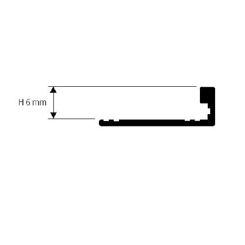 Poleeritud terasprofiil, H 6 mm, L 2,7 m, 1 tk. hind ja info | Ühendusprofiilid | kaup24.ee