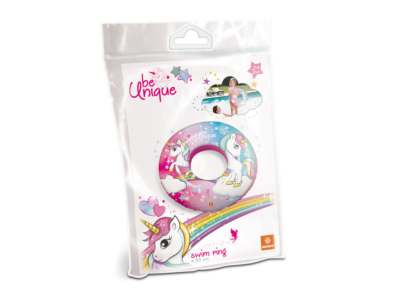 Täispuhutav rõngas Unicorn, 50 cm hind ja info | Täispuhutavad veemänguasjad ja ujumistarbed | kaup24.ee