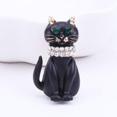 Pross Elegant black cat цена и информация | Броши | kaup24.ee