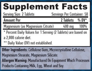 Haya Labs Magneesiumtsitraat 200 mg 50 tab цена и информация | Витамины, пищевые добавки, препараты для хорошего самочувствия | kaup24.ee