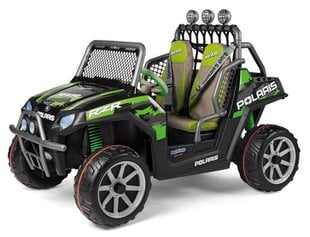 Двухместный детский электрический багги Peg Perego Polaris Ranger RZR Green Shadow 24V, зеленый цена и информация | Электромобили для детей | kaup24.ee