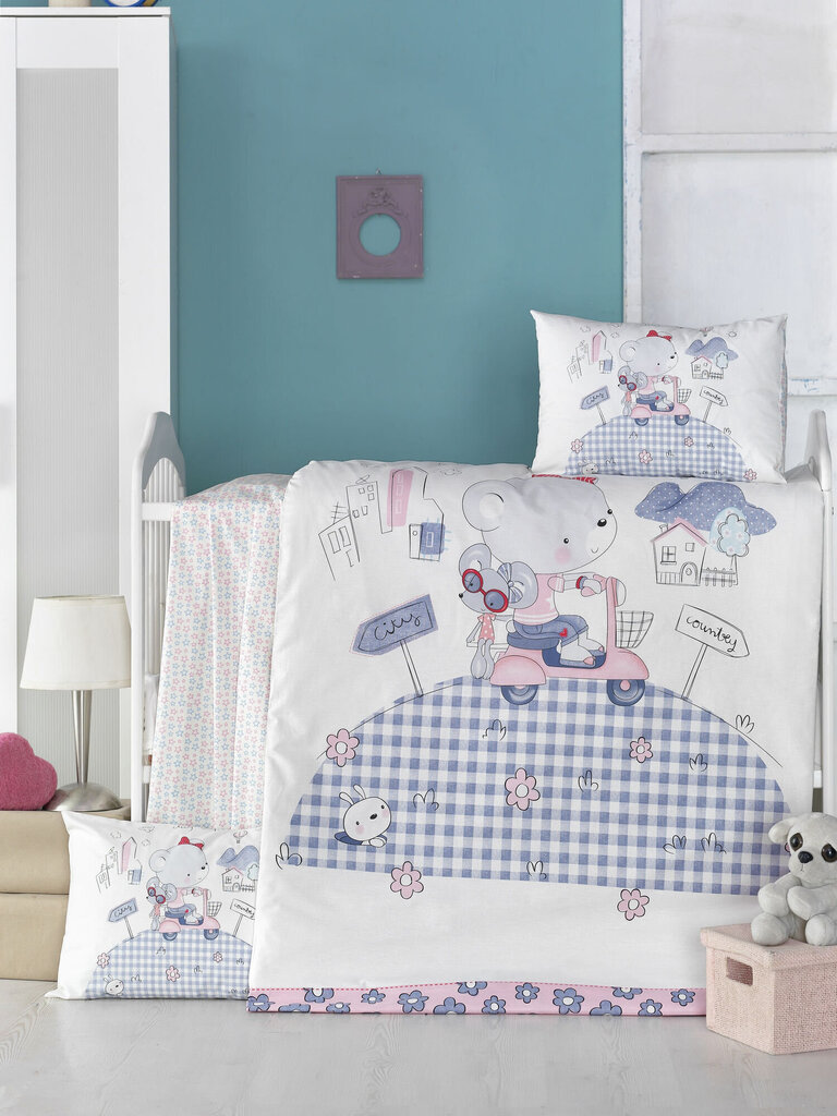 Laste voodipesukomplekt Tüdruk, 100x150, 4-osaline цена и информация | Beebide ja laste voodipesu | kaup24.ee