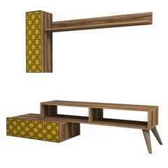 Комплект мебели для гостиной Kalune Design 845(LVIII), коричневый/желтый цена и информация | Секции | kaup24.ee