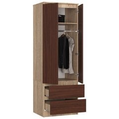 Шкаф NORE K60, дуб/темно-коричневый цена и информация | Шкафы | kaup24.ee
