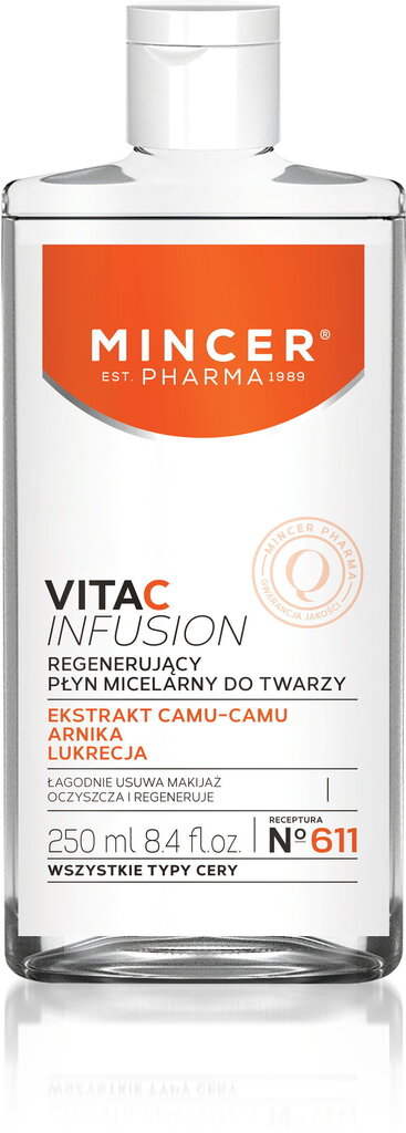 Mitsellaarvesi Mincer Pharma Vita C Infusion No.611 250 ml цена и информация | Näopuhastusvahendid | kaup24.ee