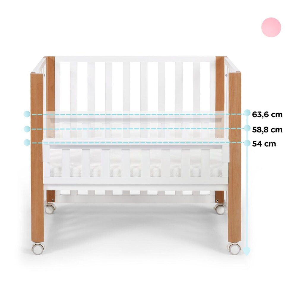 Beebivoodi Kinderkraft Koya 60x90 cm madratsiga 4in1 , valge hind ja info | Beebivoodid | kaup24.ee