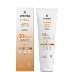 Sesderma Repaskin Light Fluid Body Sunscreen SPF50 Päikesekaitsekreem geel kehale 200ml цена и информация | Кремы для лица | kaup24.ee