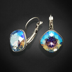 Naiste kõrvarõngad Diamond Sky „Glare IV R (Light Sapphire Shimmer)“ koos Swarovski kristallidega hind ja info | Kõrvarõngad | kaup24.ee