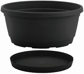 Nicoli чаша с тарелкой Rumba 25, антрацит цена и информация | Вазоны | kaup24.ee